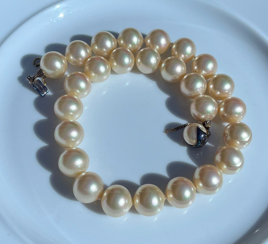 MA JORICA Faux Pearl Necklace with Silver Clasp: MA JORICA Faux Pearl Necklace with Silver Clasp