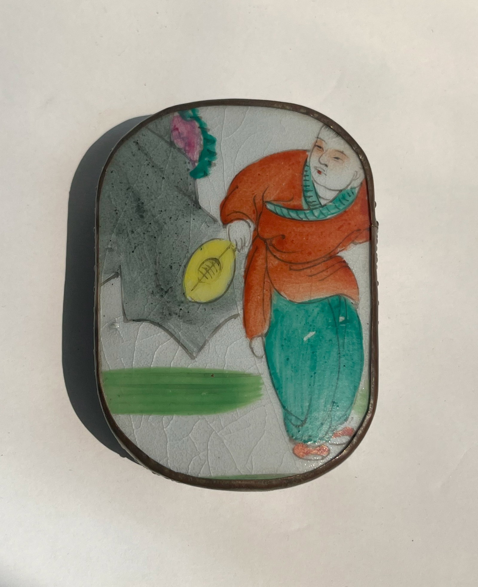 Antique Porcelain and Silver Lid: Antique Porcelain and Silver Lid