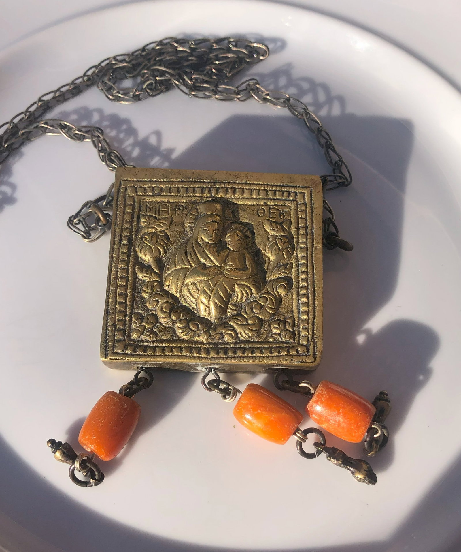 Antique Butter Scotch Amber Necklace (1 of 3)