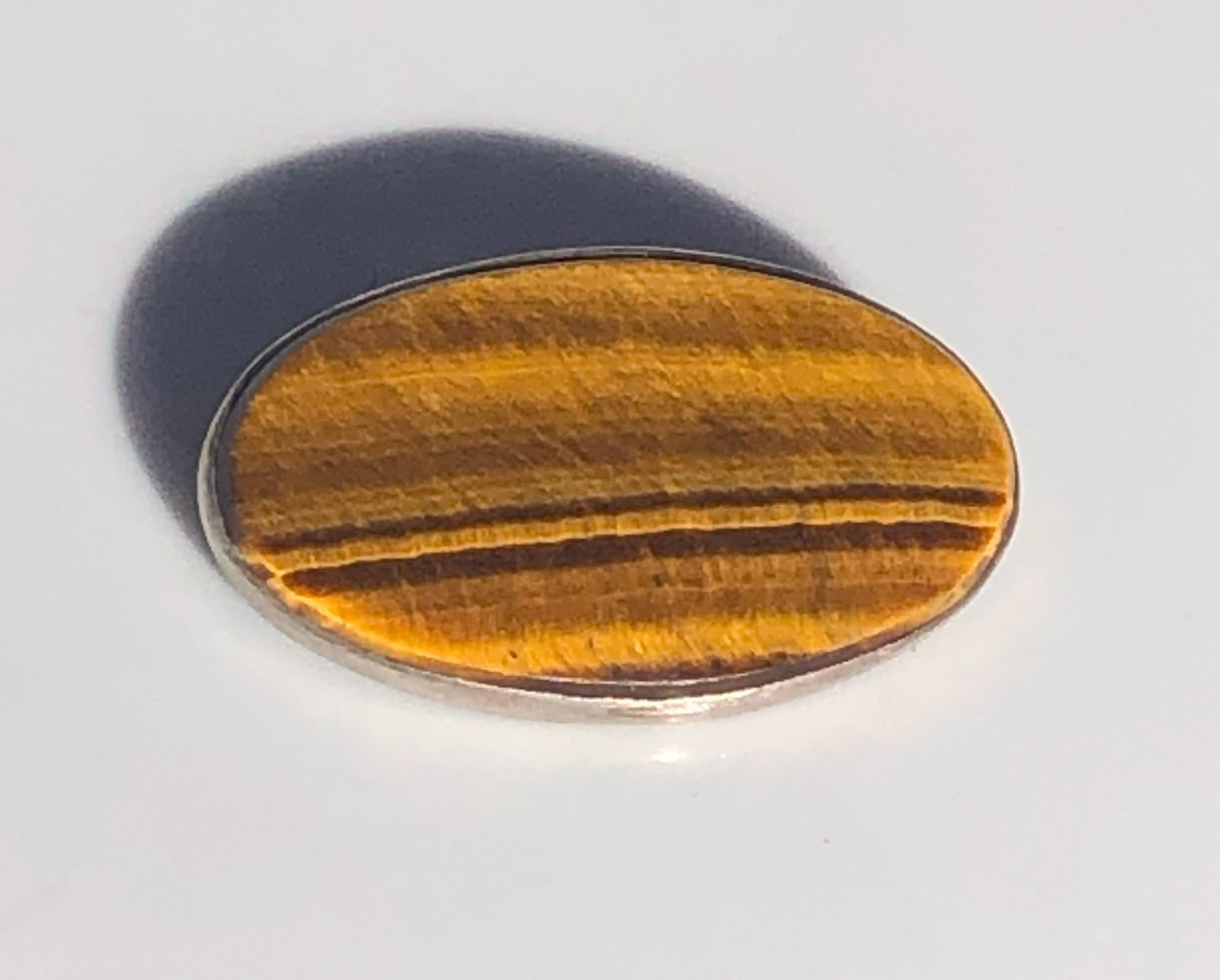 Vintage Tiger's Eye Brooch Pin: Vintage Tiger's Eye Brooch Pin