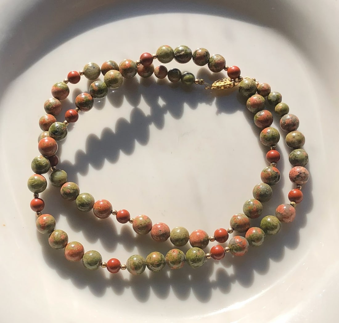 Jasper Bead Necklace (1 of 2)