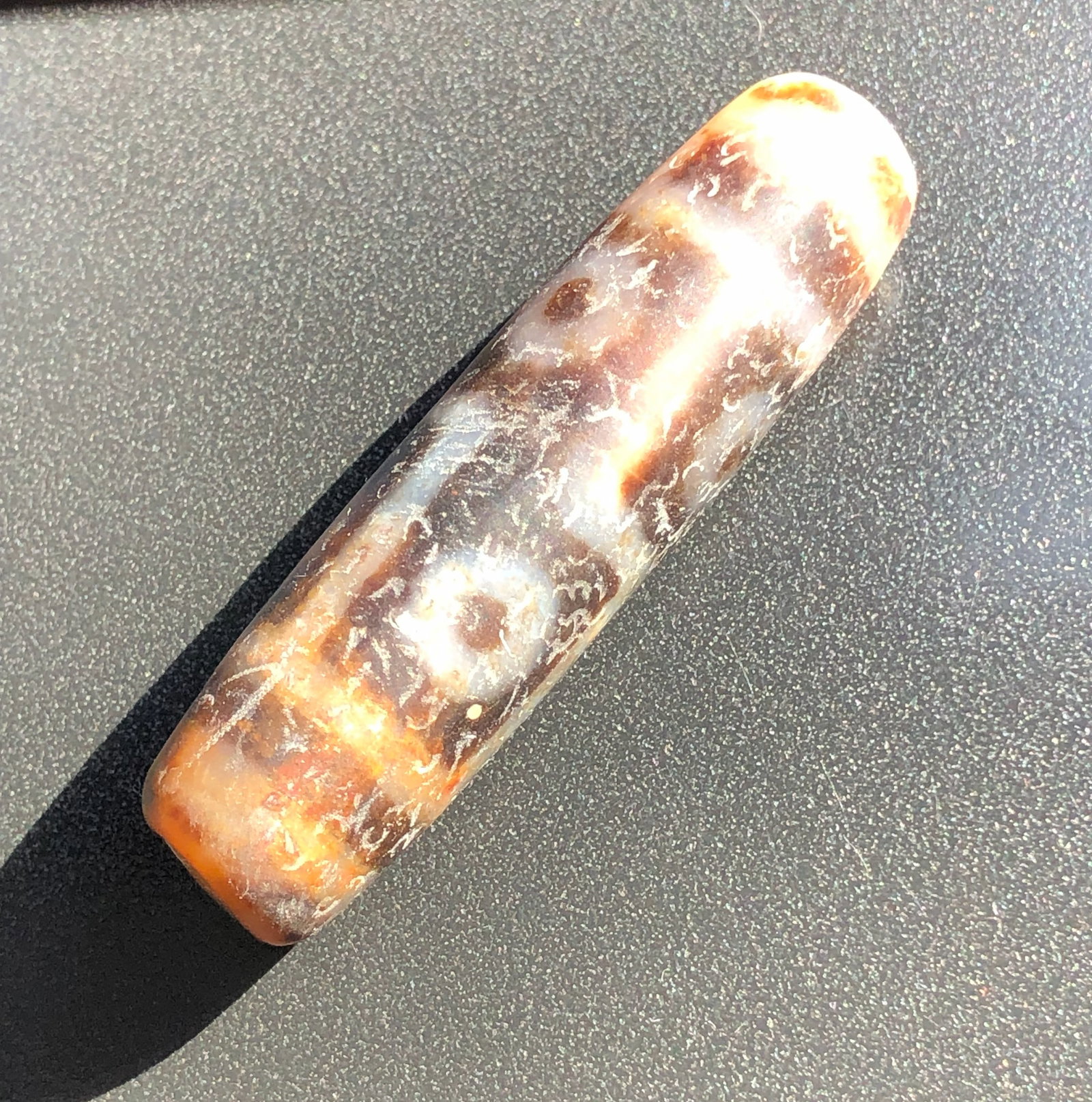 Antique Tibet Dzi Bead: Antique Tibet Dzi Bead, Size:: 2"