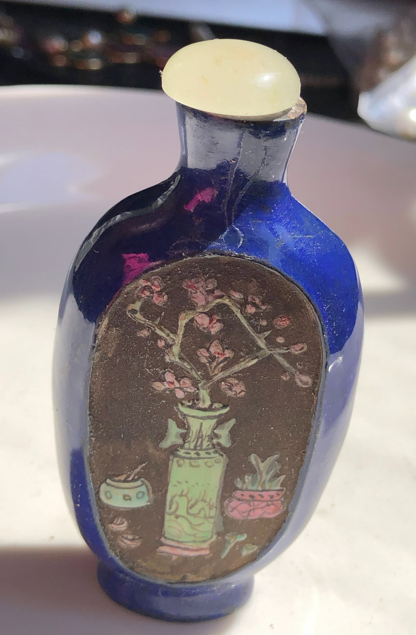 Antique Zisha Snuff Bottle: Antique Zisha Snuff Bottle,Size: 2.5"