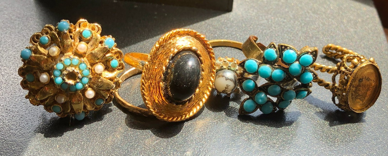 Group of Gold Filled Rings: Group of Gold Filled Rings
