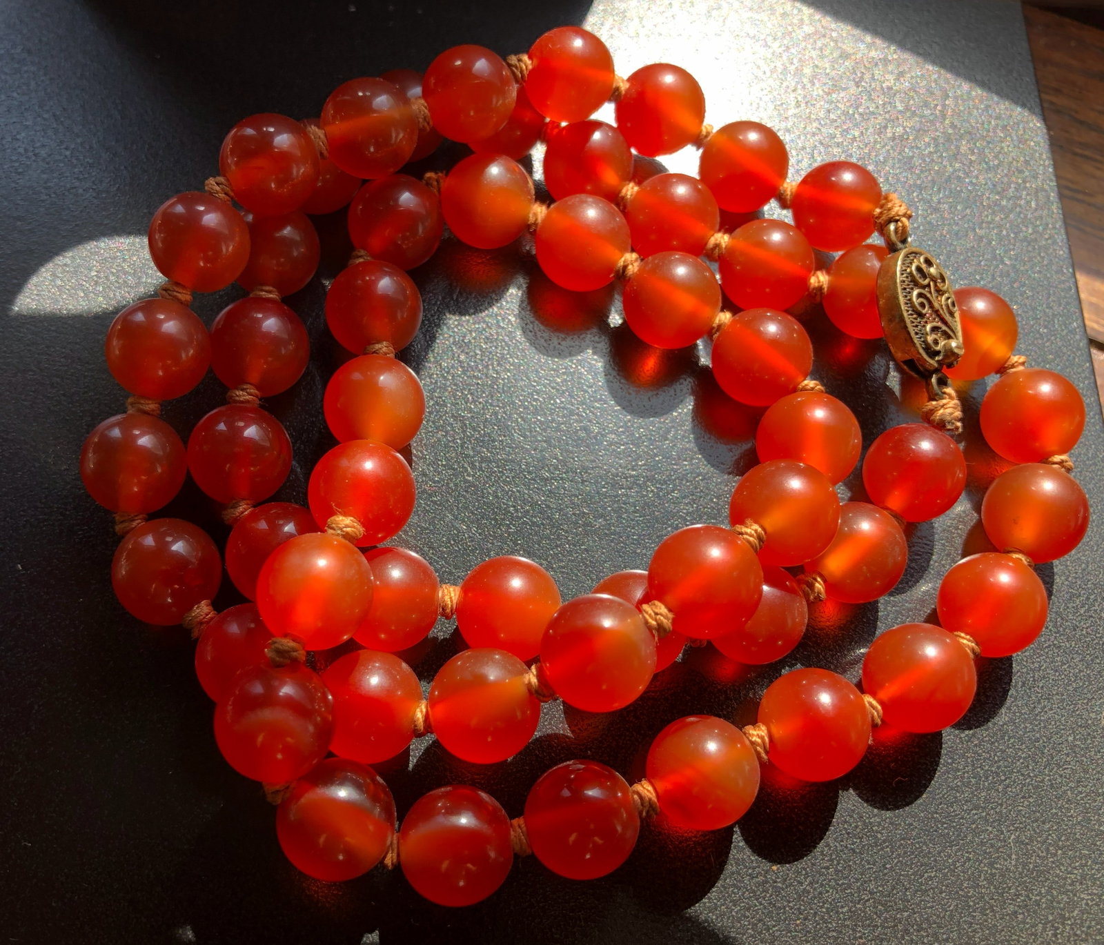 Antique Carnelian Beads Necklace (1 of 3)