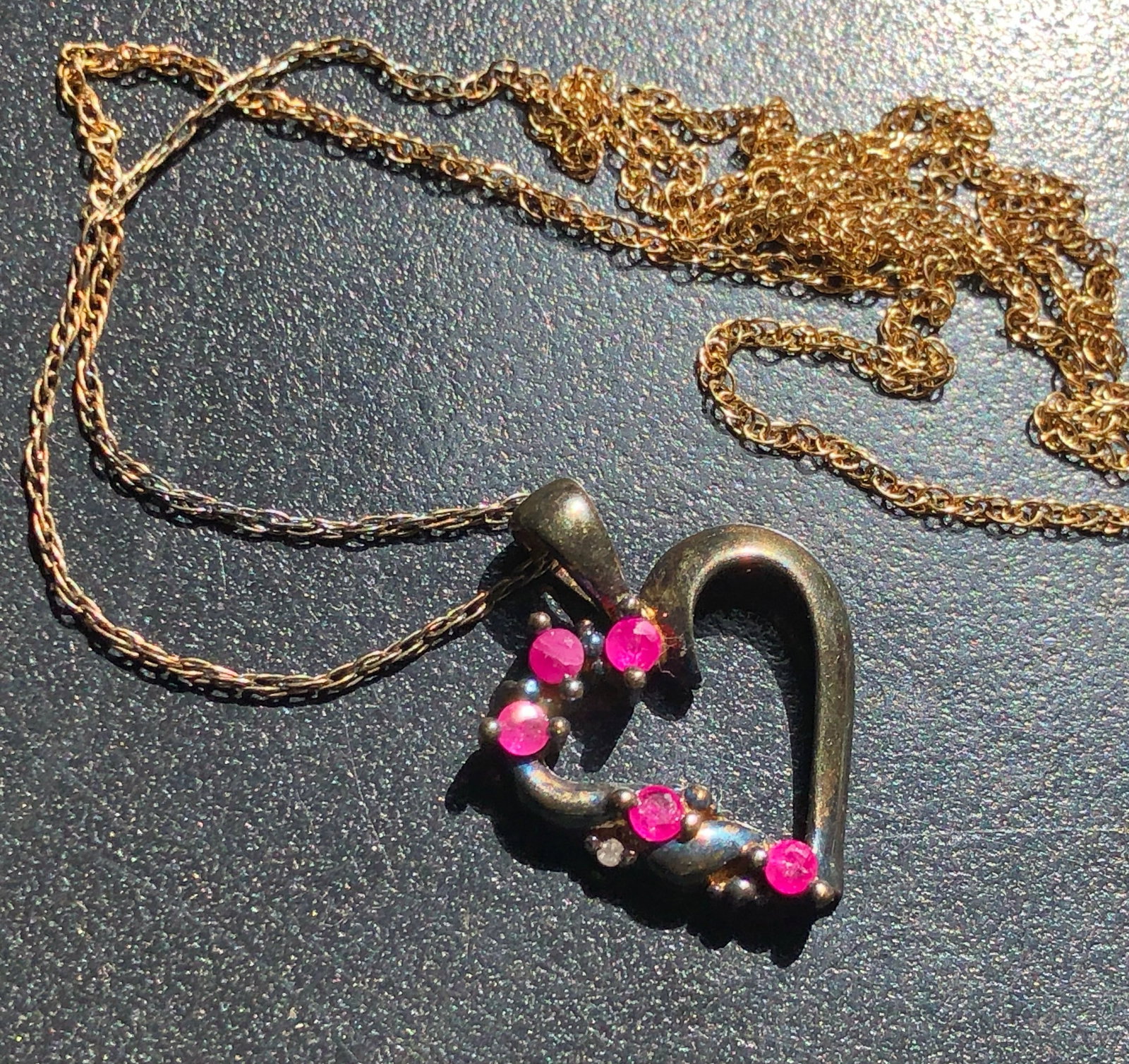 Vintage Silver Ruby Necklace (1 of 3)