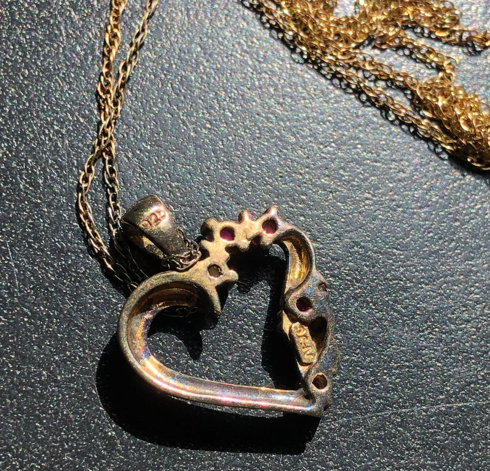 Vintage Silver Ruby Necklace - 2