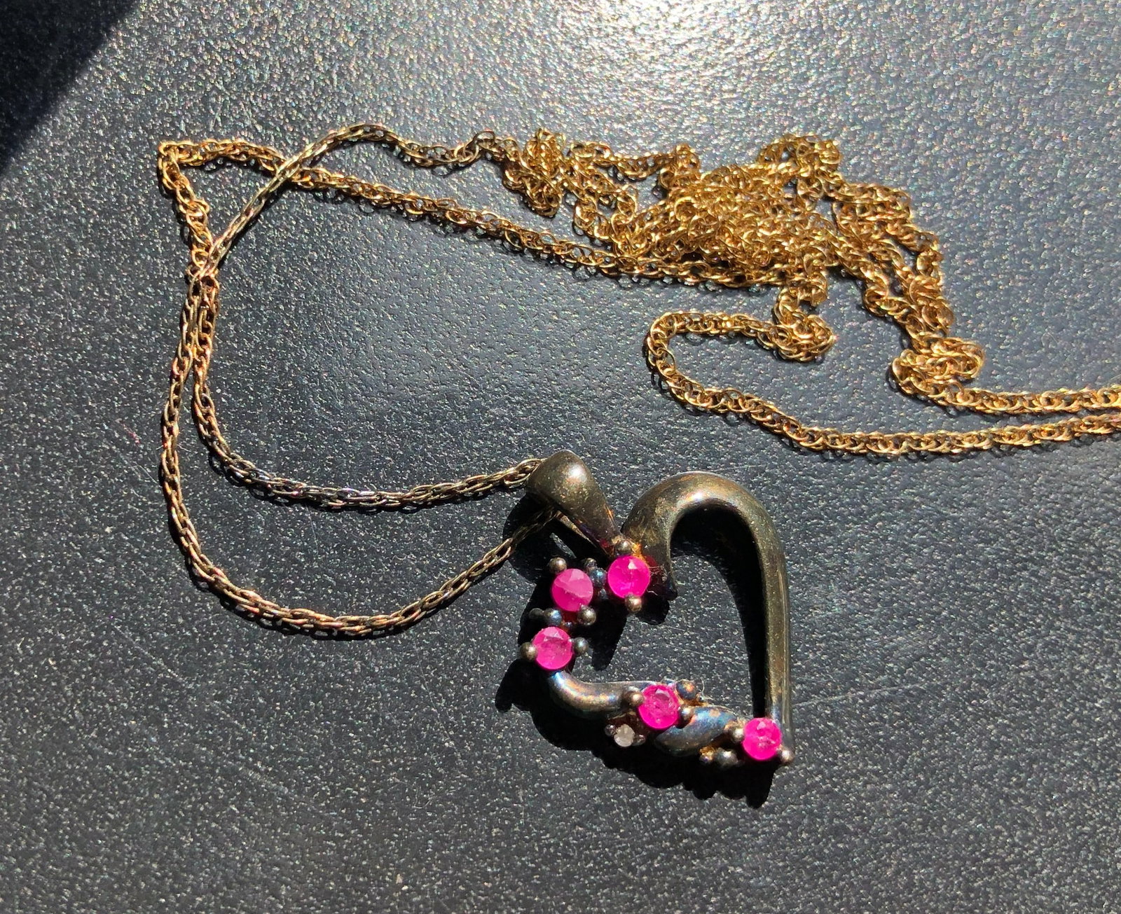 Vintage Silver Ruby Necklace - 3