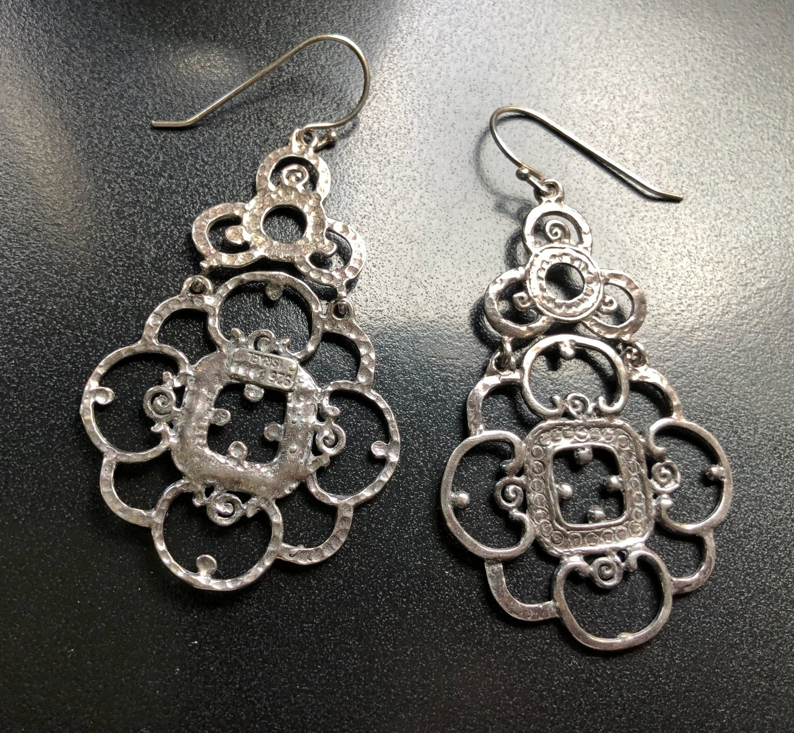 Pair of Silver Earrings: Pair of Silver Earrings