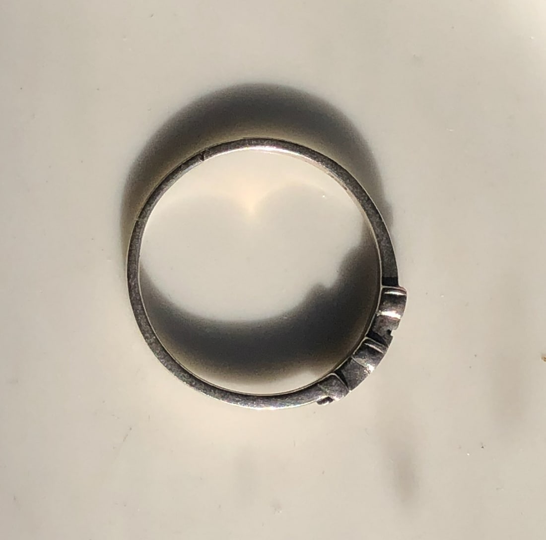 Vintage silver ring - 3