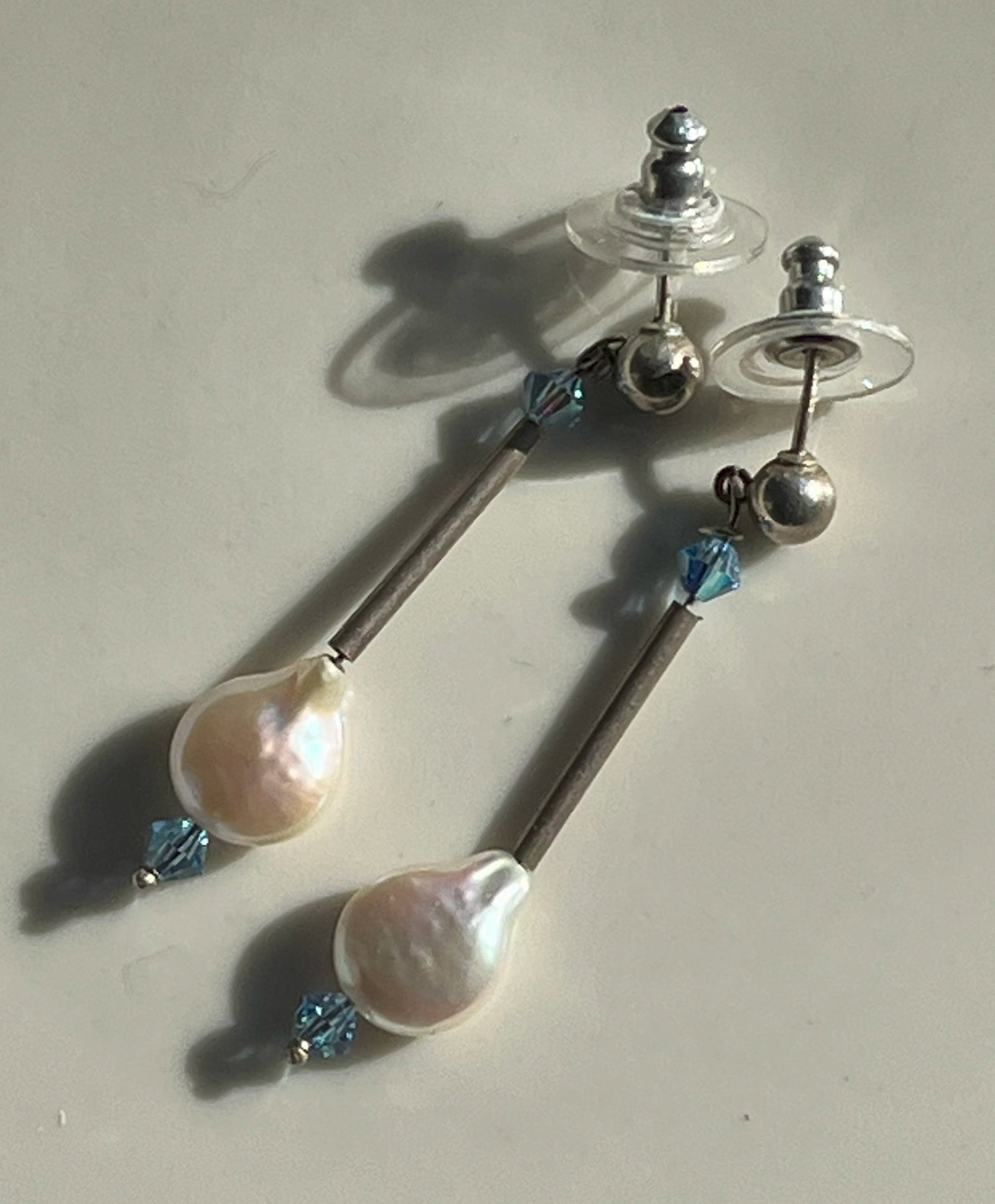 Pair of Silver Earrings: Pair of Silver Earrings