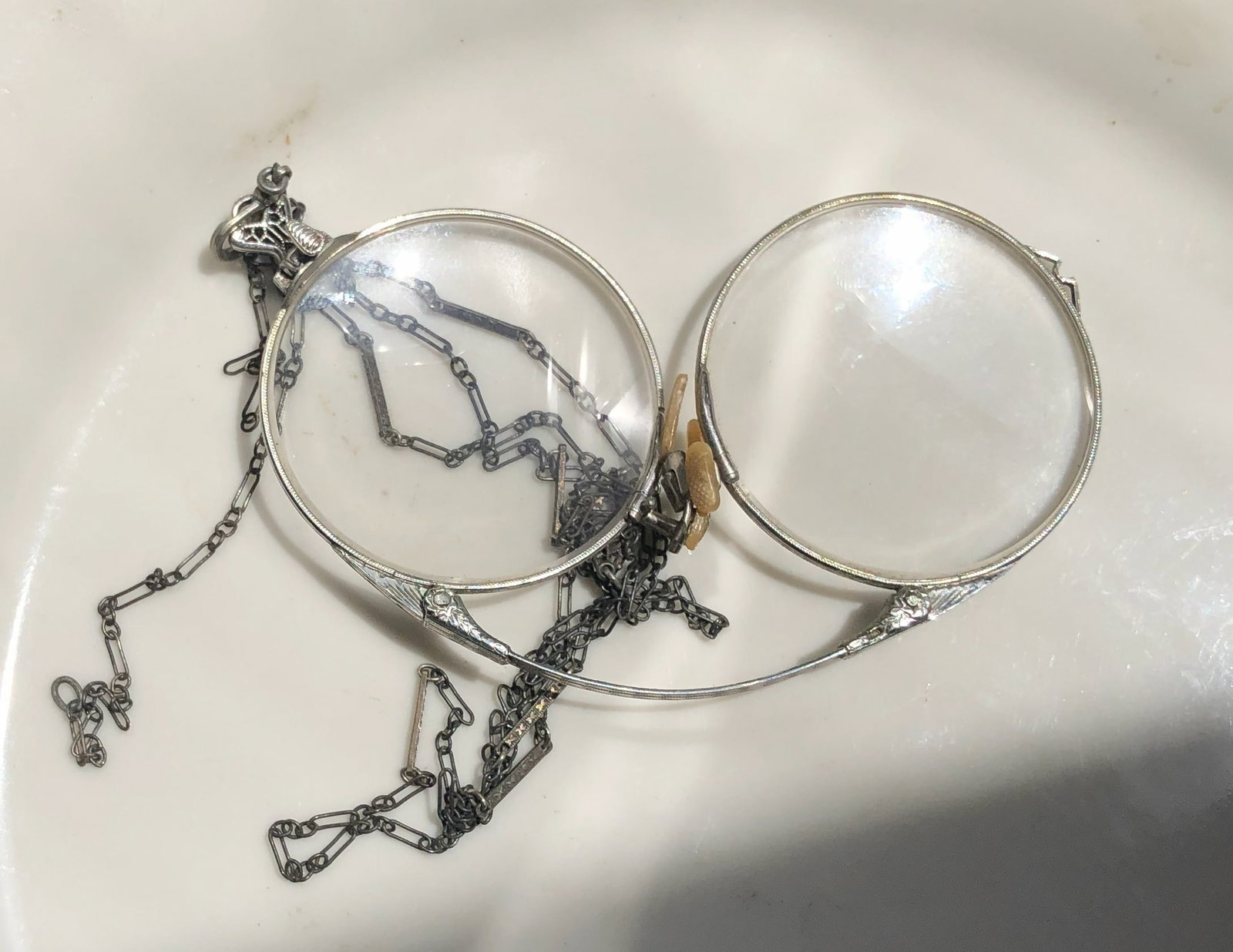 Vintage Silver Eye Glasses: Vintage Silver Eye Glasses