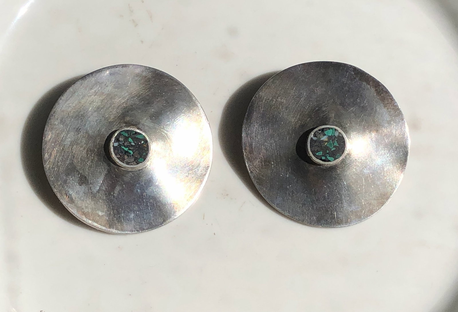 Pair of Silver Earrings: Pair of Silver Earrings