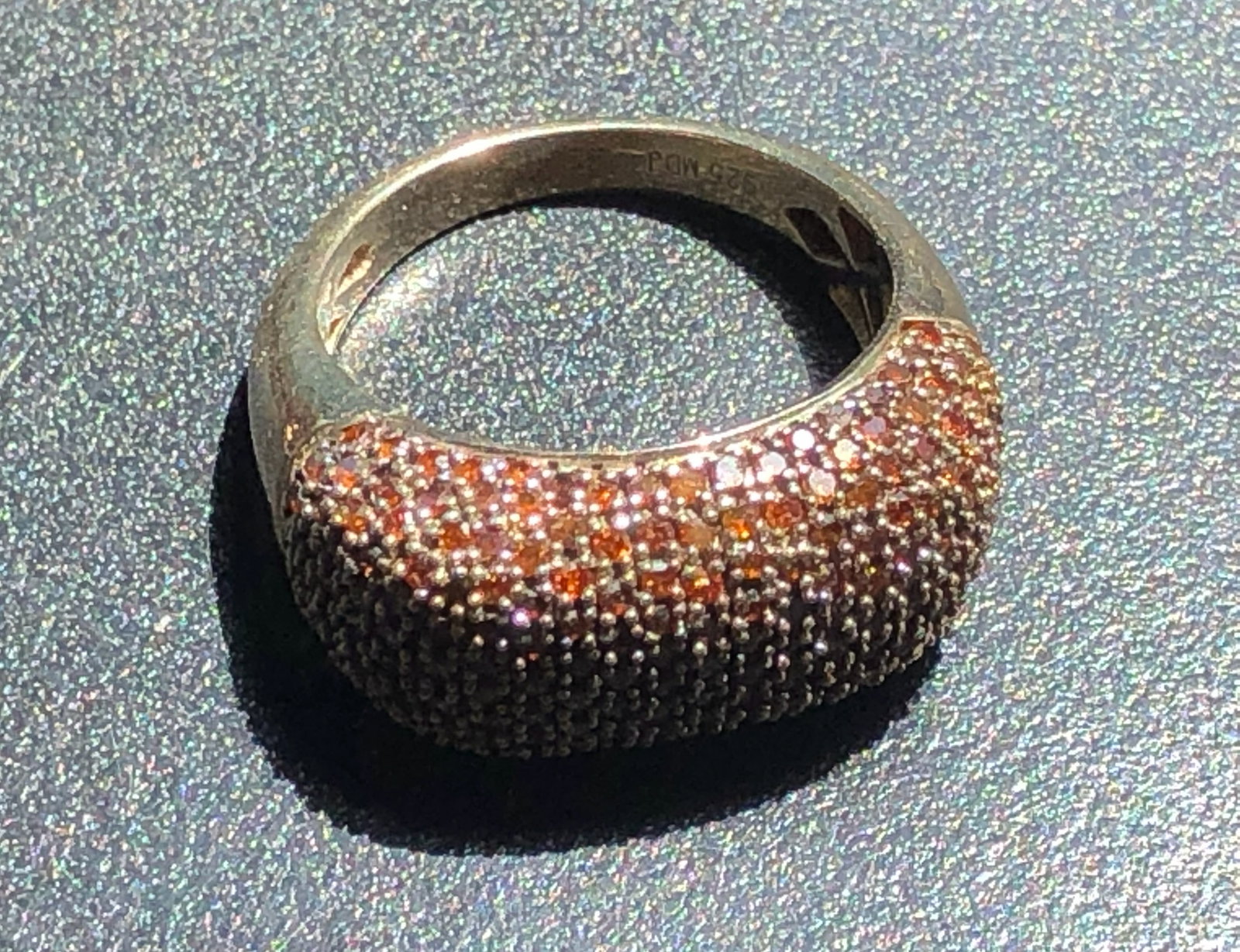 Vintage Silver Diamond Ring - 2