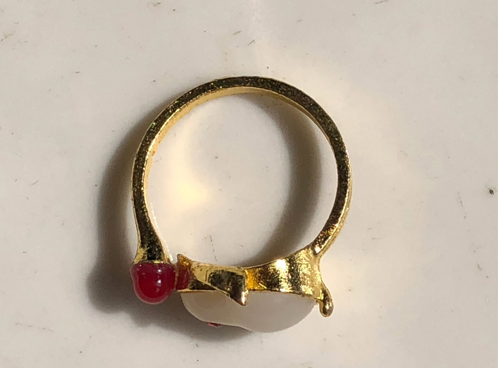 Vintage Rabbit Stone Ring - 4