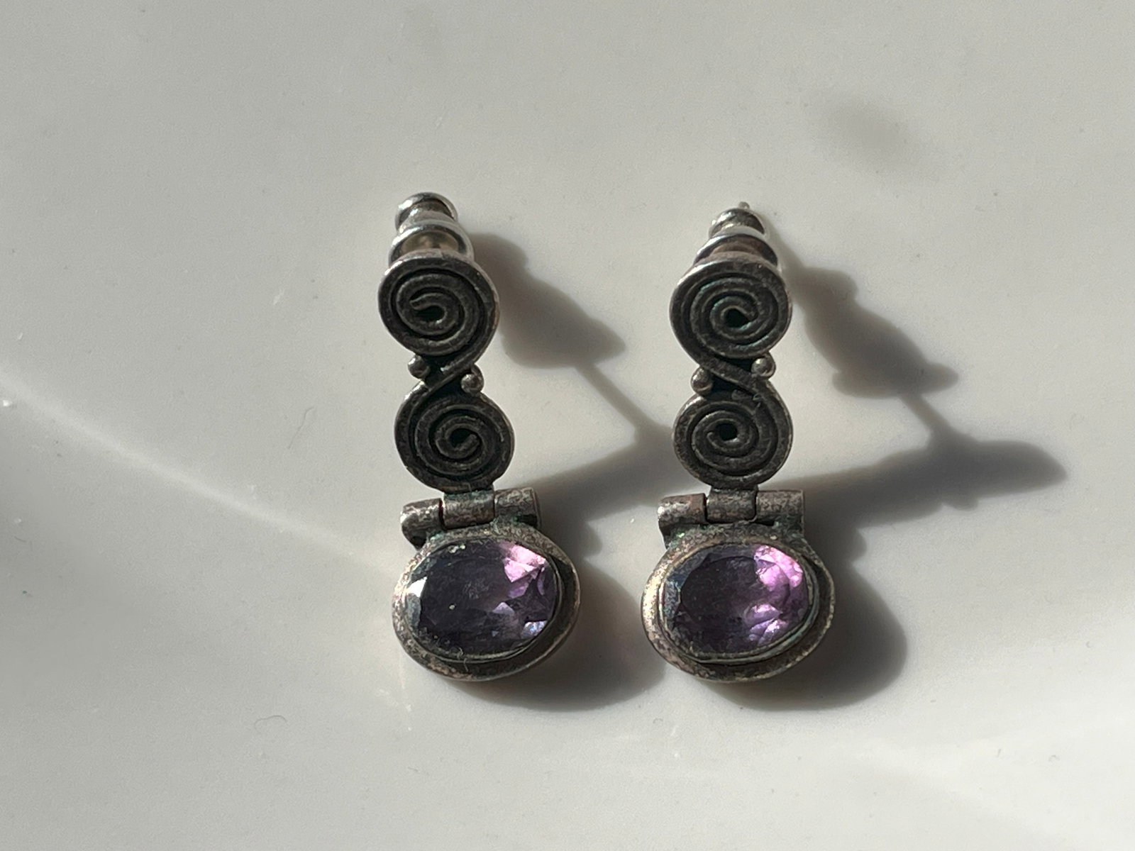 Pair of Silver Earrings: Pair of Silver Earrings