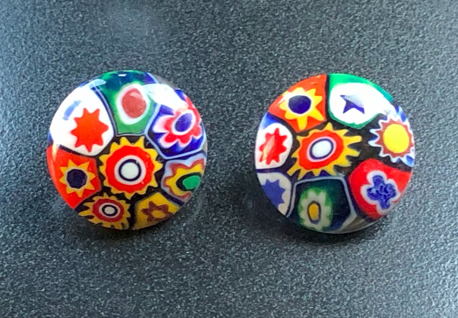 Pair of Glass Earrings: Pair of Glass Earrings