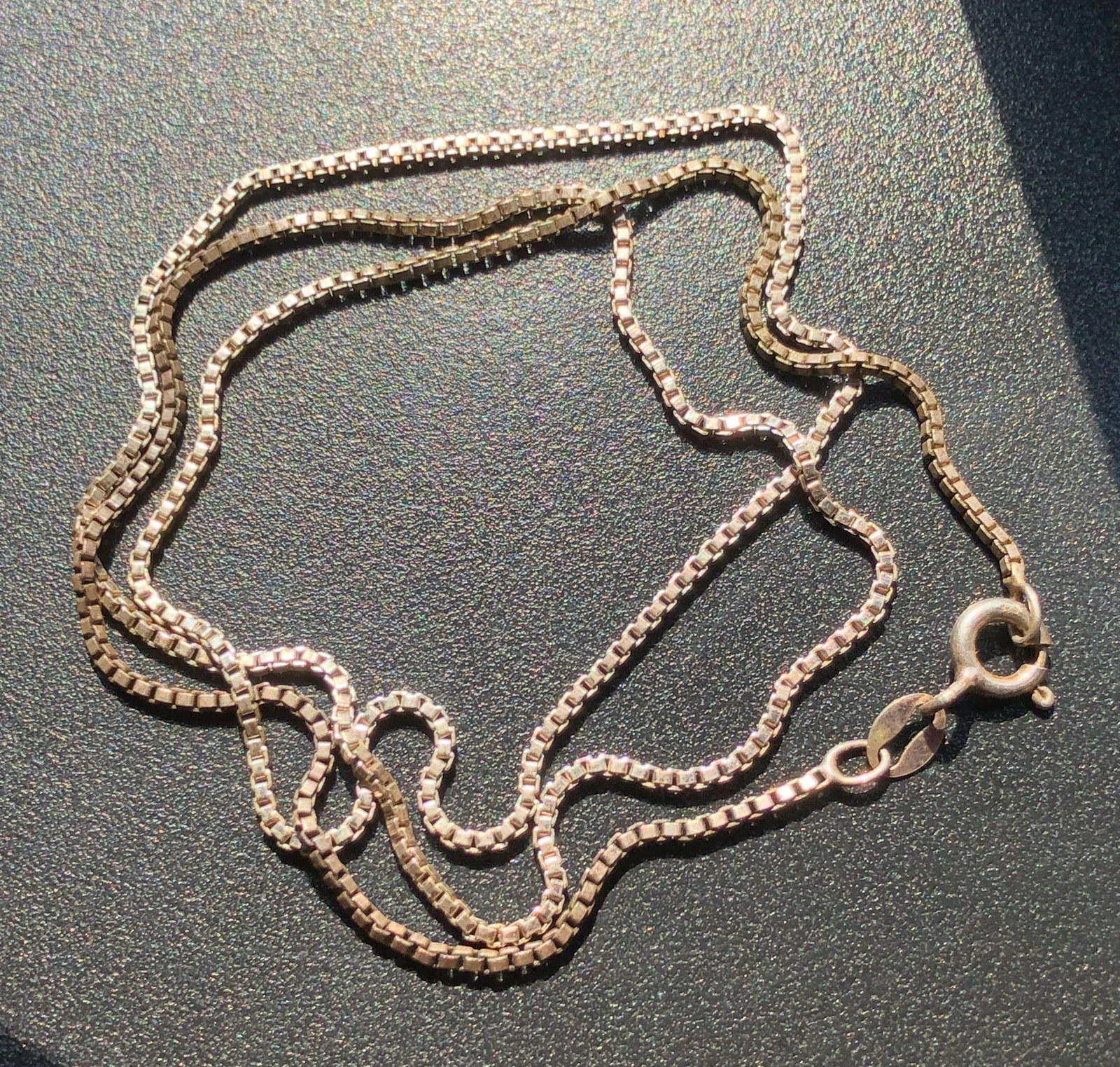 Elegant Silver box chain necklace, perfect for any occasion: Elegant Silver box chain necklace, perfect for any occasion