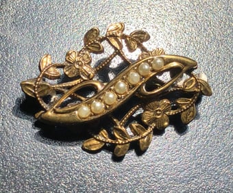 Antique Gold Filled Brooch Pin