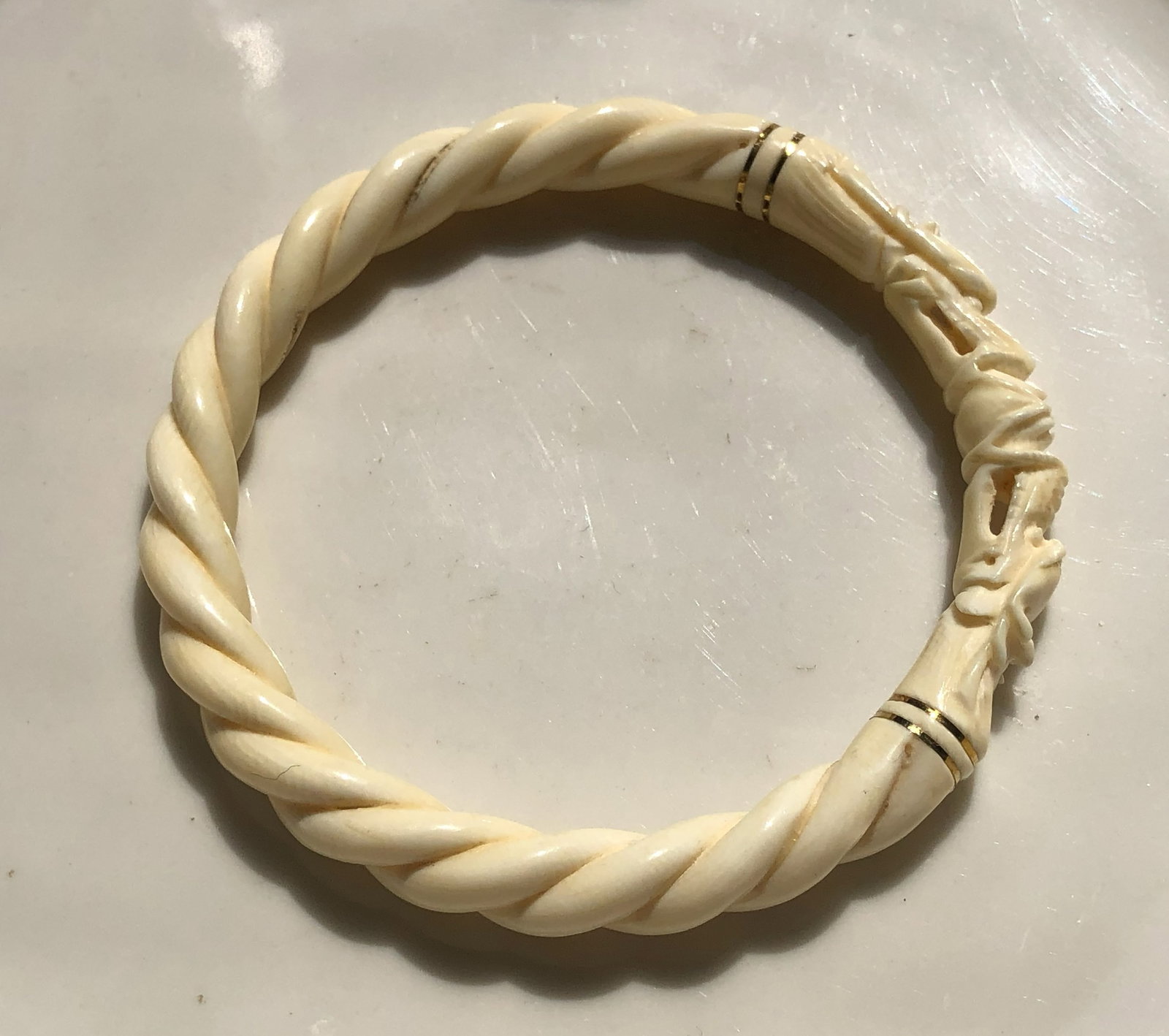 Vintage Carved Bracelet: Vintage Carved Bracelet, Inner diameter: 2.3"