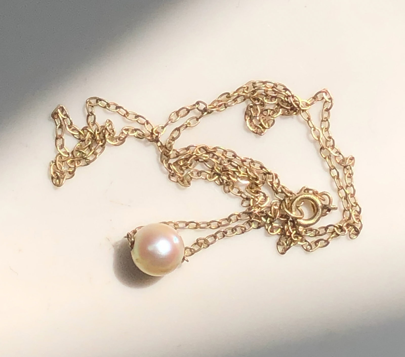 Antique Gold Filled Pearl Necklace: Antique Gold Filled Pearl Necklace
