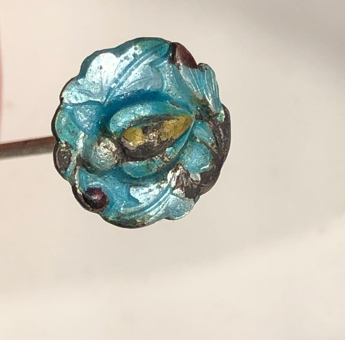 Antique silver Enamel Pin (1 of 3)
