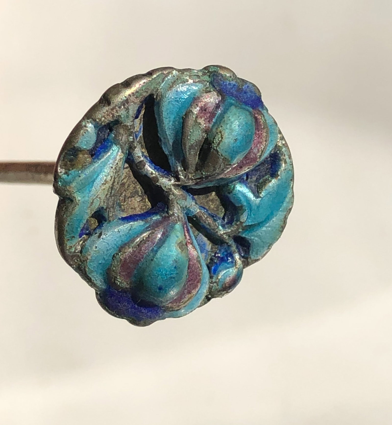 Antique silver Enamel Pin (1 of 3)