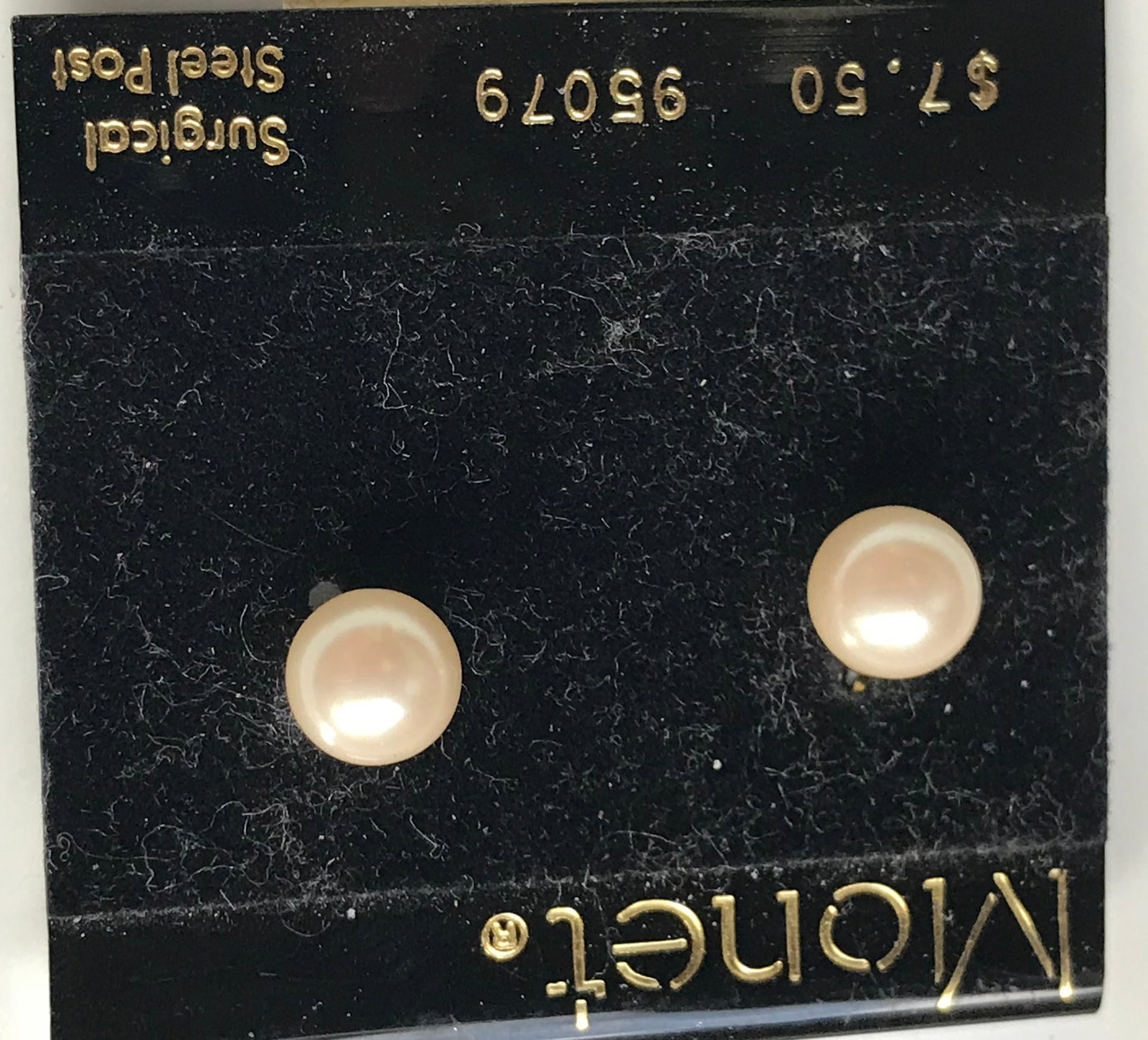 set of monet Faux Pearl stud earings: set of monet Faux Pearl stud earings