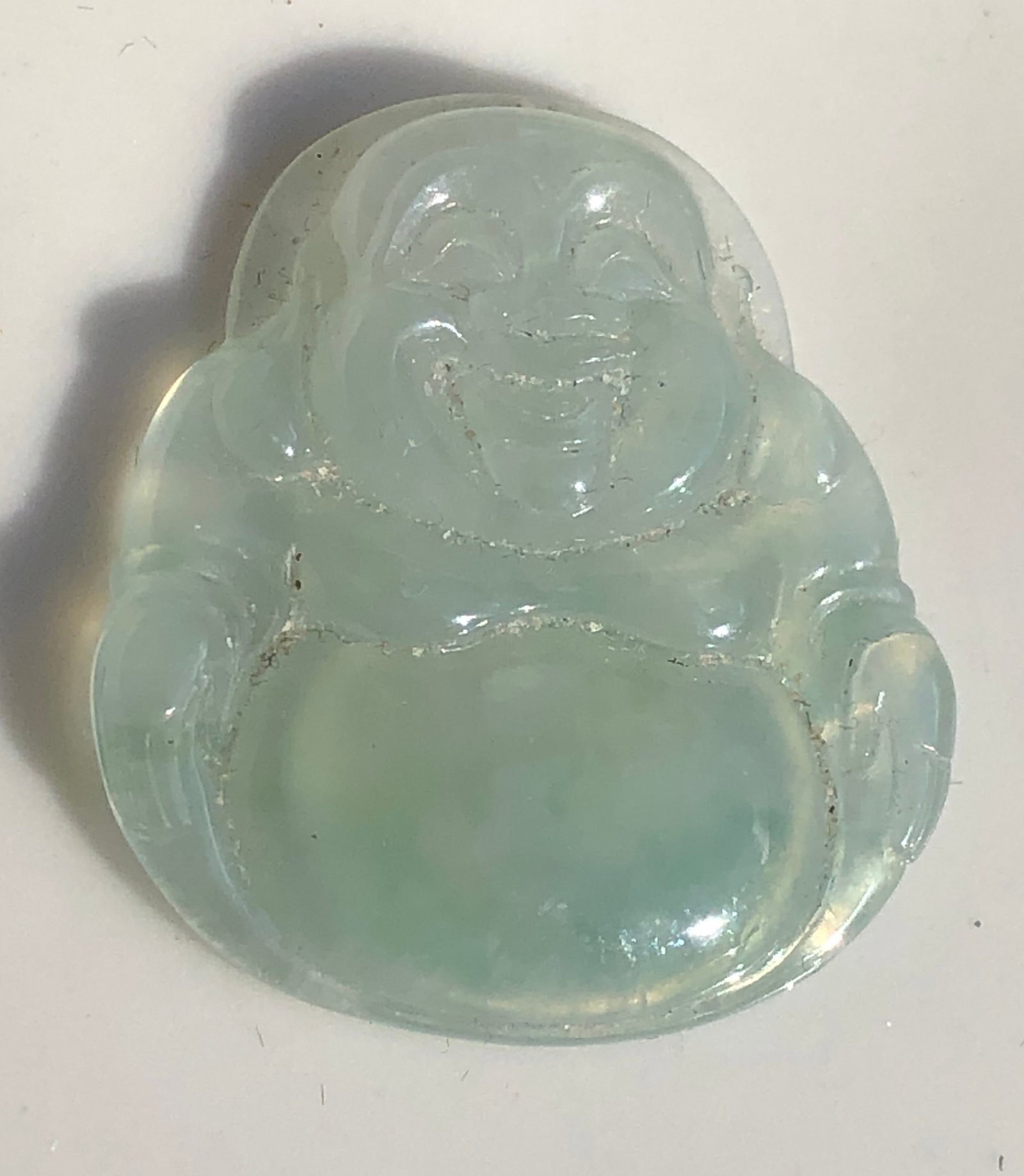 Natural Jadeite Buddha Pendant: Natural Jadeite Buddha Pendant, Size: 1.1" x 1"