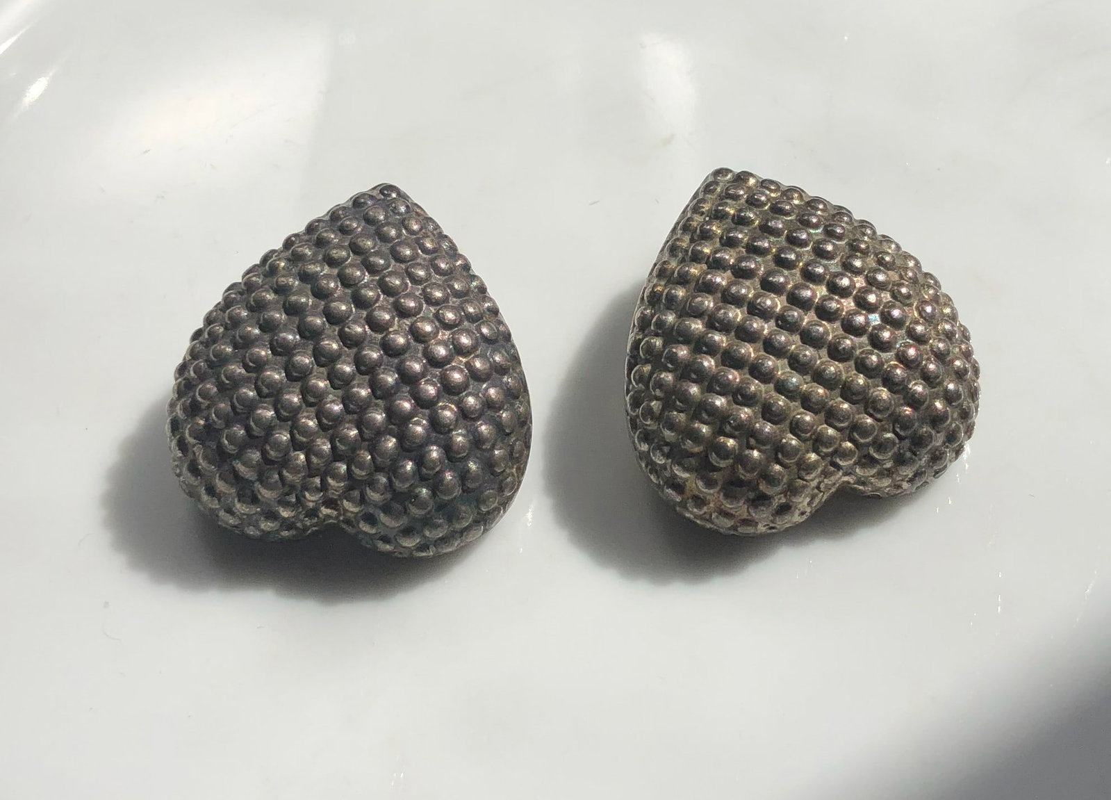 Pair of Silver earrings: Pair of Silver earrings, weight 19.8g