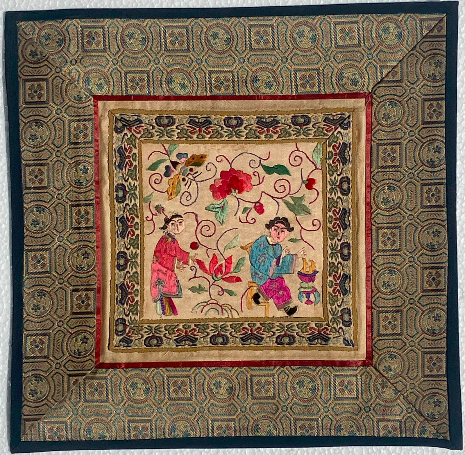 Vintage Embroidery Panel
