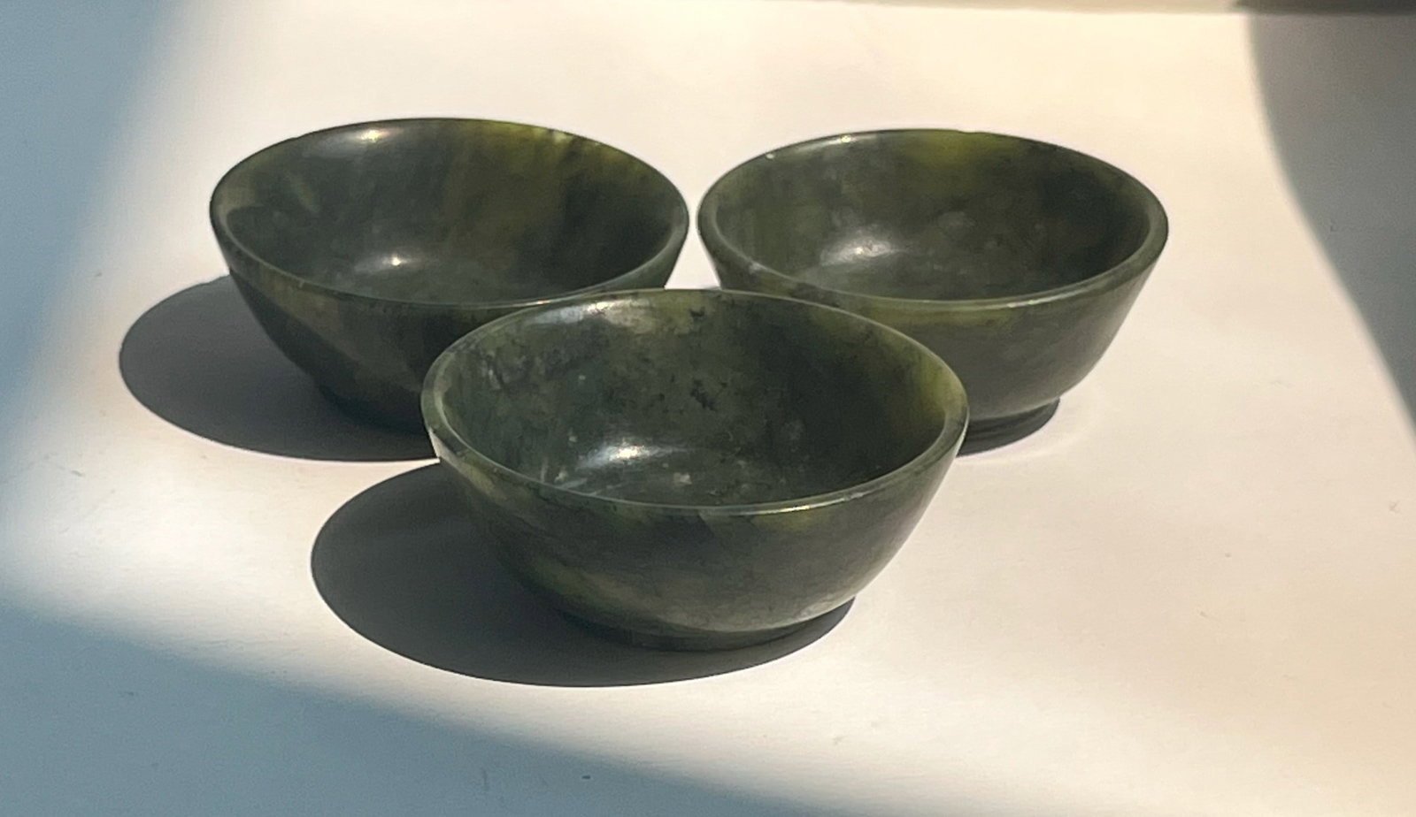 Three Green Jade Cups - 3