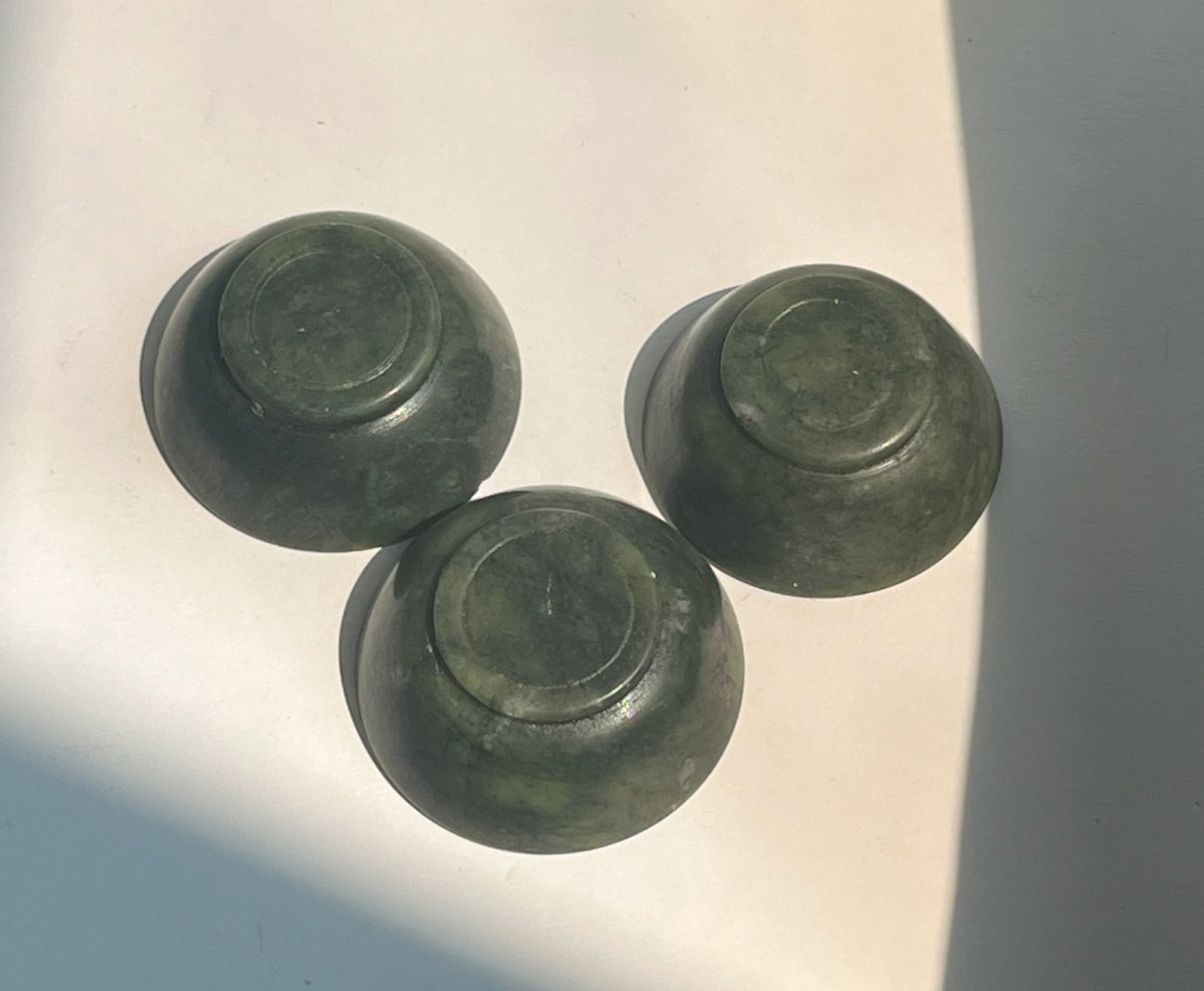 Three Green Jade Cups - 4