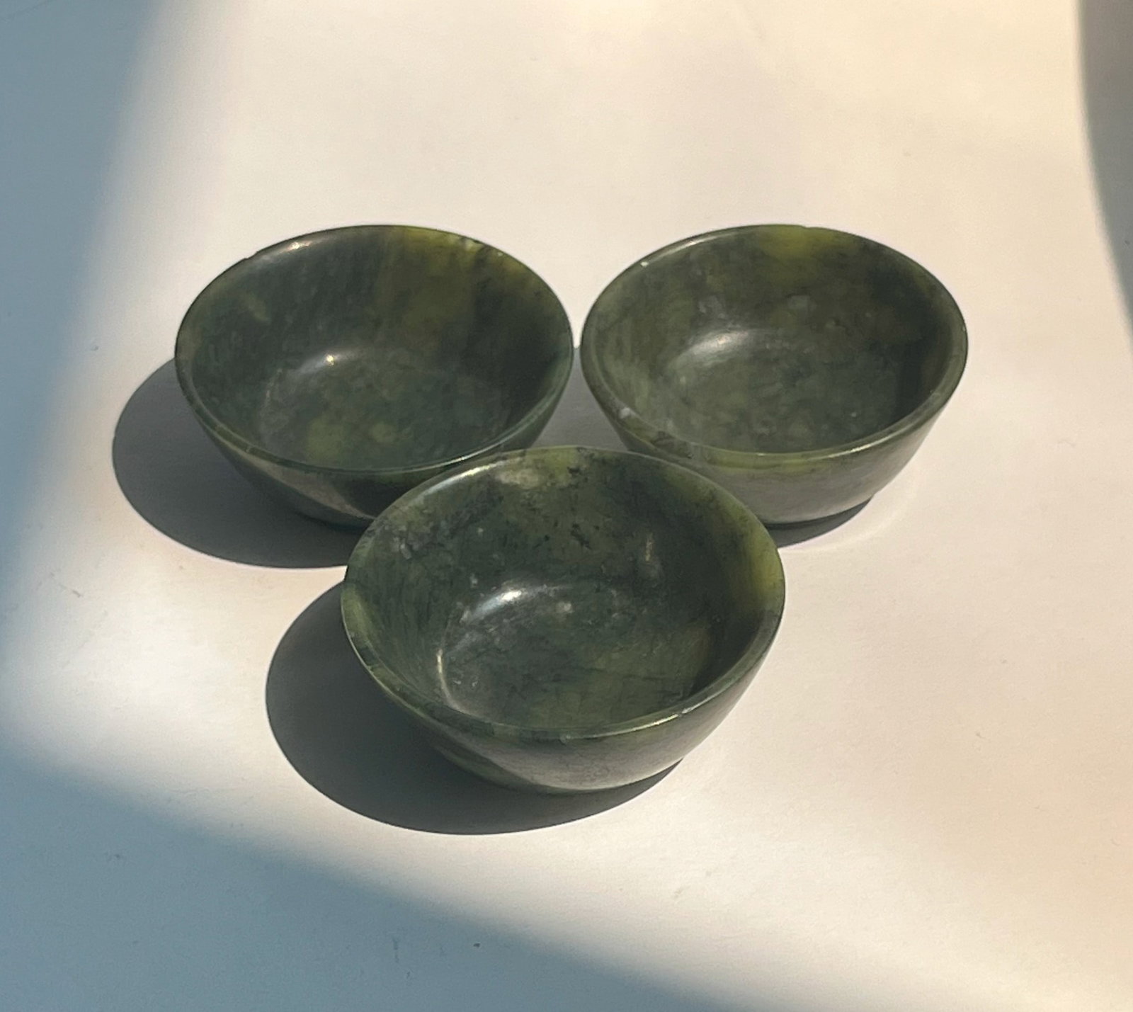 Three Green Jade Cups - 5