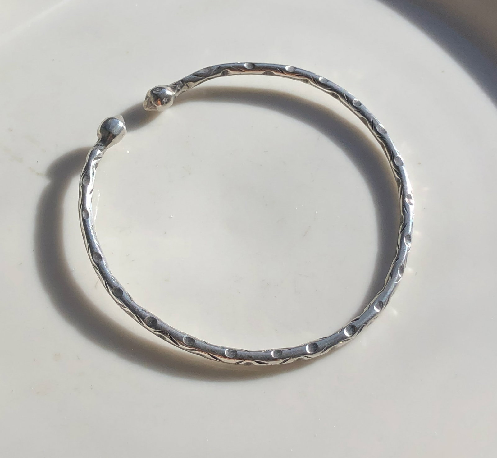 Silver Bangle Bracelet (1 of 2)