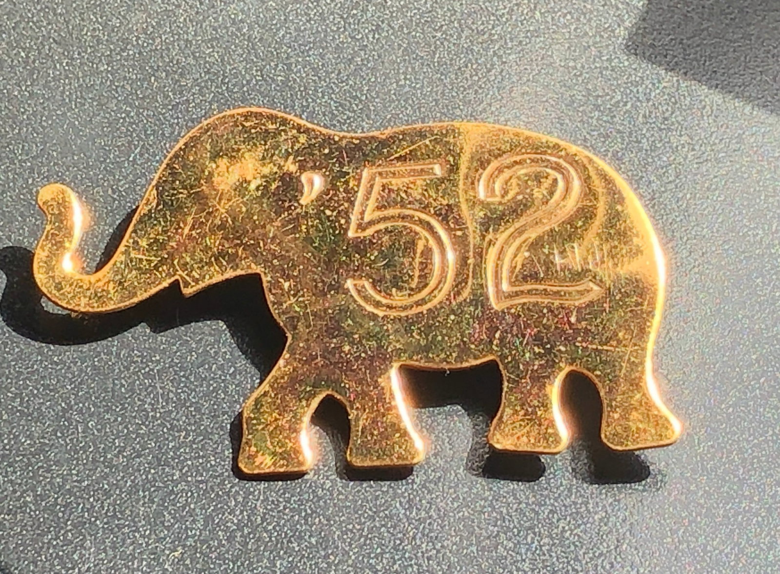 Vintage Gold Filled Elephant Brooch Pin (1 of 2)