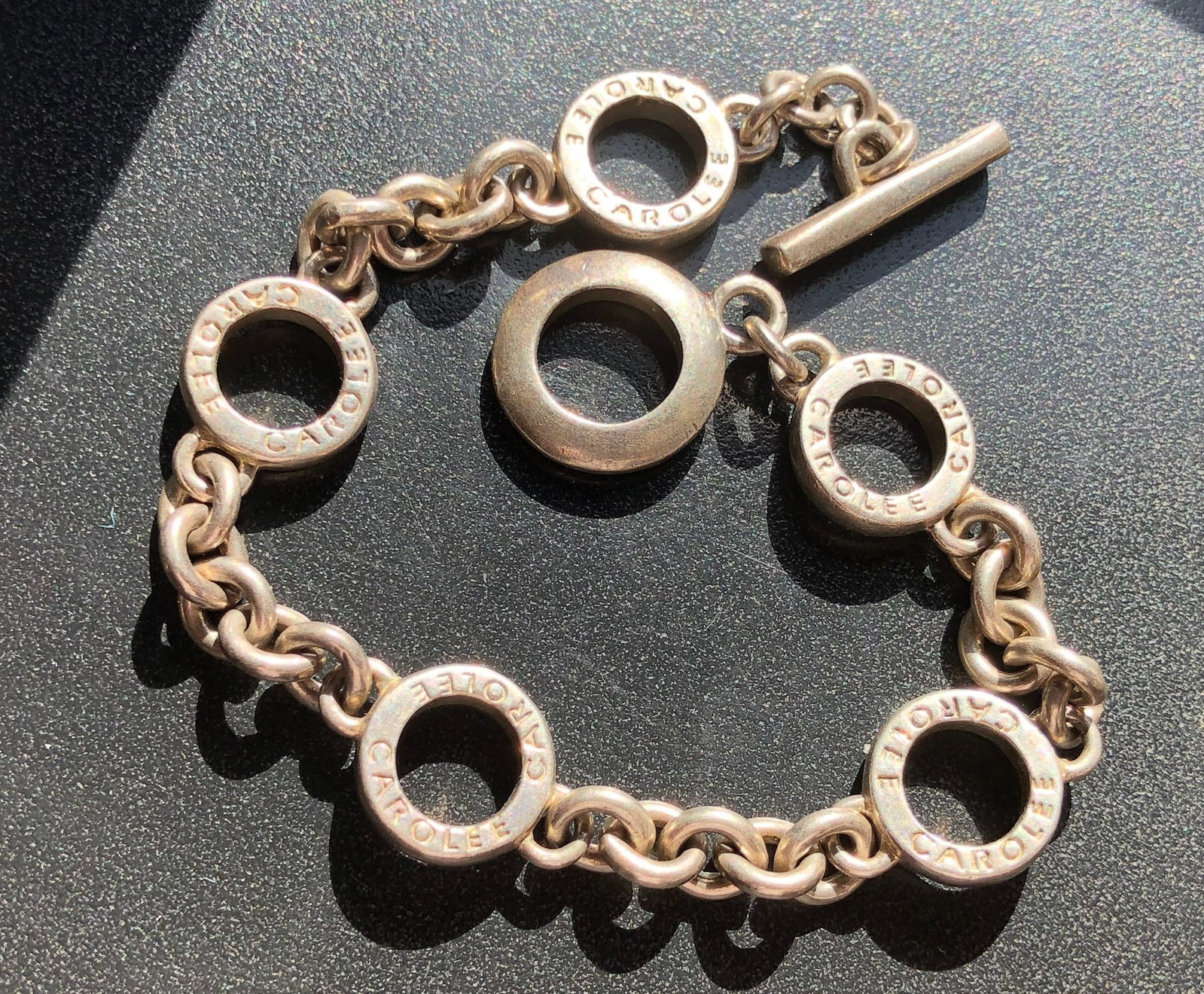 Carolee Silver Open-Link Toggle Bracelet - 4