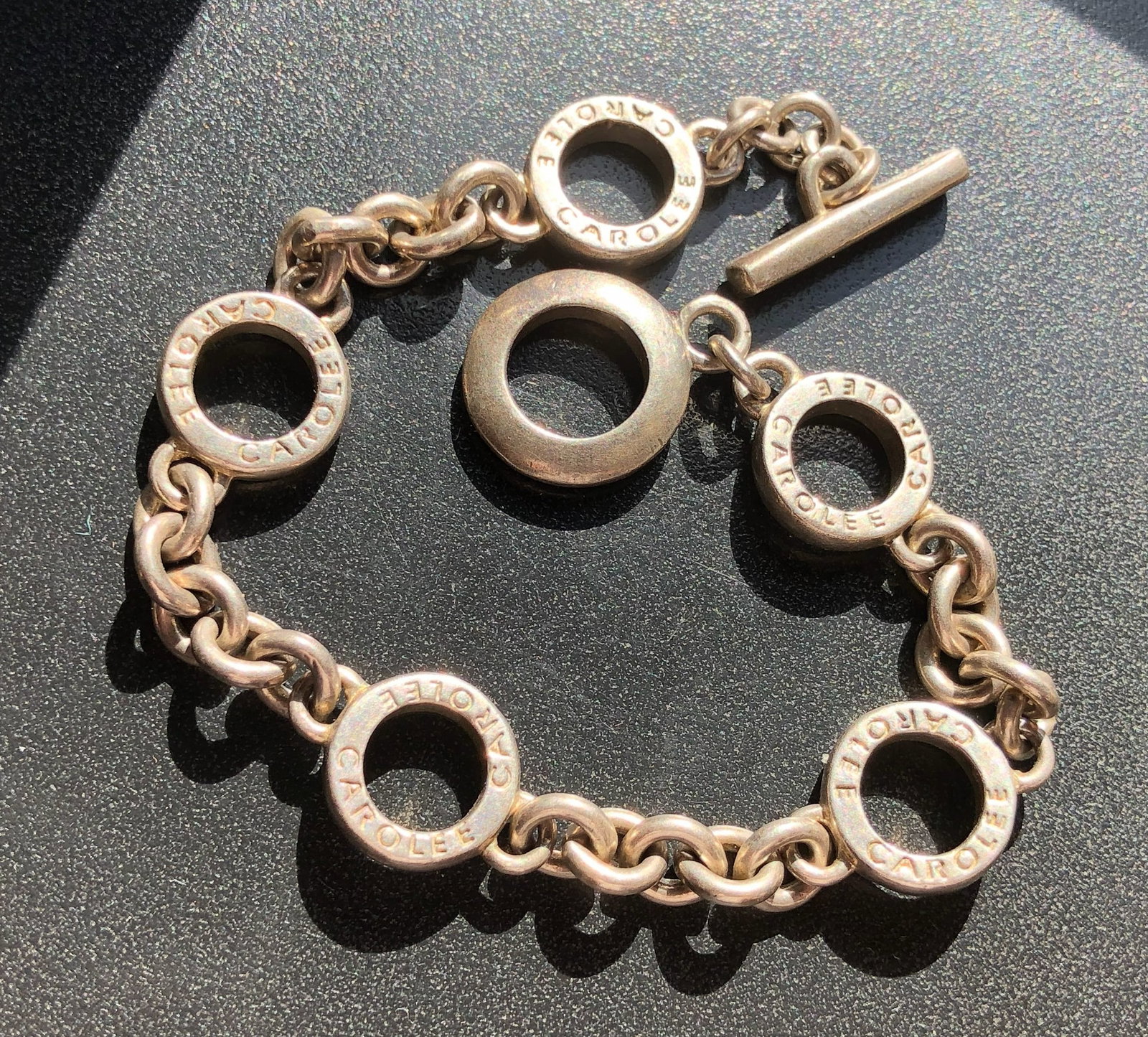 Carolee Silver Open-Link Toggle Bracelet - 5