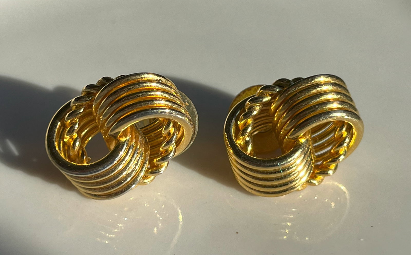 Pair of Gold Plated Earrings: Pair of Gold Plated Earrings