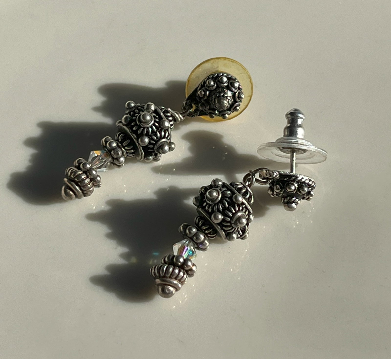 Pair of Silver Earrings: Pair of Silver Earrings