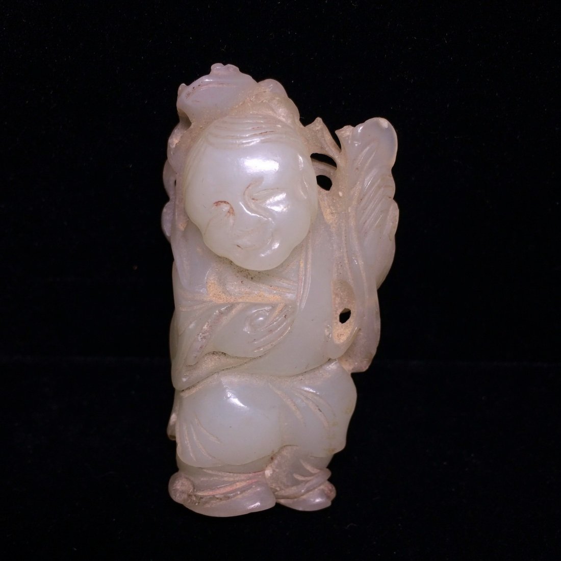 Ming Dynasty Jade Boy Liuhai: Ming Dynasty Jade Boy Liuhai, size 5.6*3.2*1.8cm