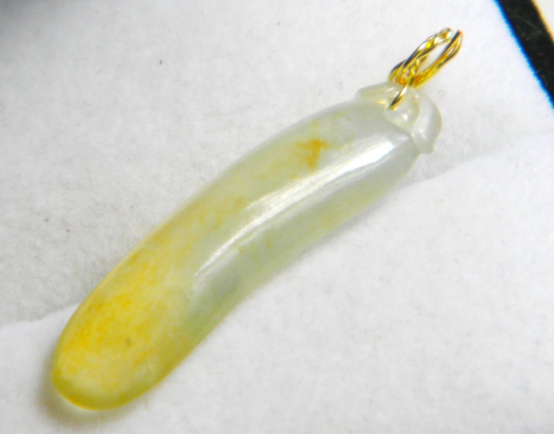 Natural Icy Yellow Jadeite Pendant (1 of 1)