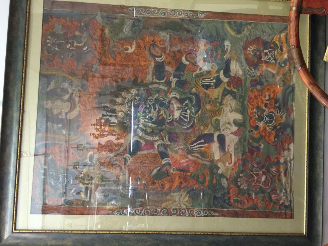 Antique Tibet Thangka Framed (1 of 8)