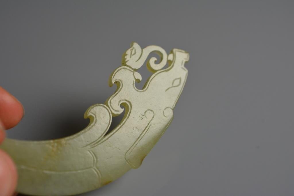 Antique Chinese Dragon Nephrite Jade Pendant (1 of 5)