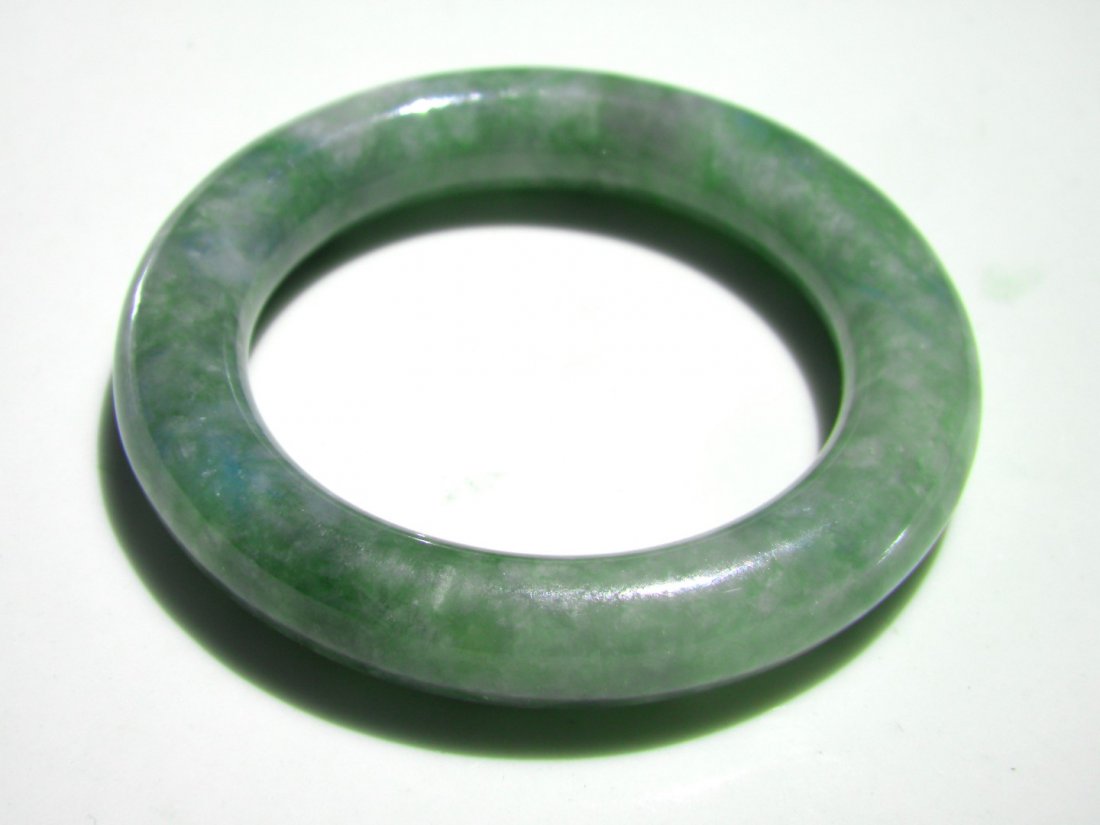Antique Icy Jadeite Bracelet (1 of 1)