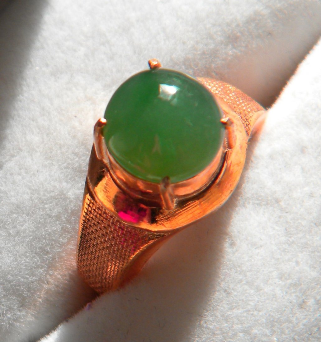 Natural Green Jadeite Ring (1 of 1)