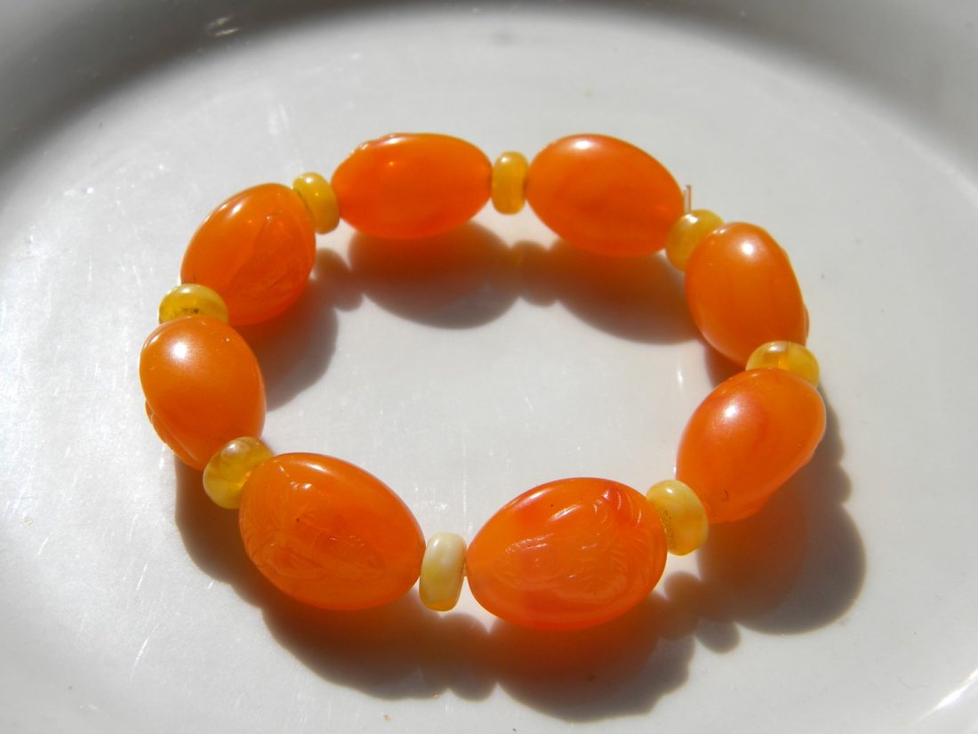 Orange Amber Bracelet (1 of 2)