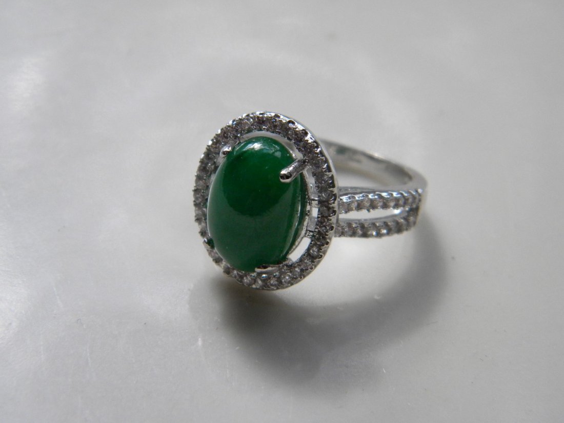 Natural Green Jadeite Ring (1 of 4)