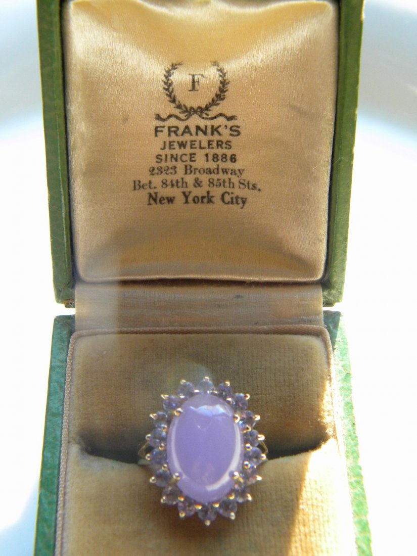 Marked 14k Fzn Vn Jadeite Gold Ring