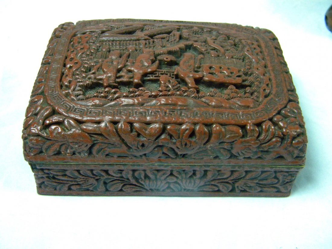 Antique Chinese Cinnabar Box (1 of 6)